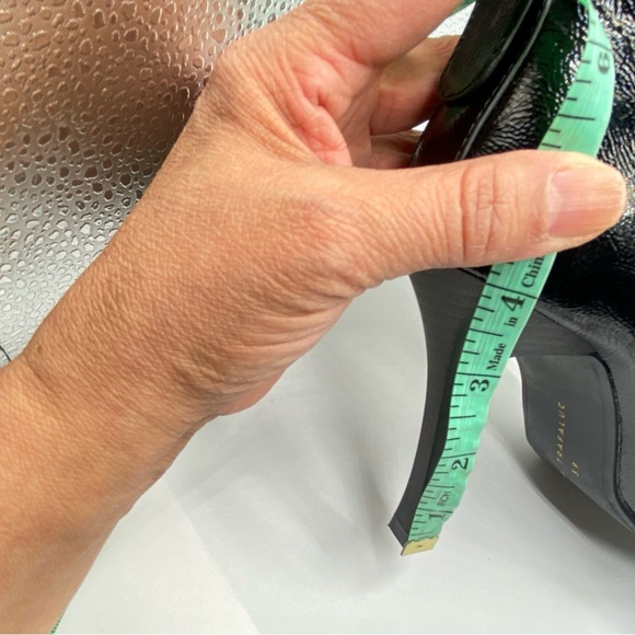 Black Shiny Ankle Boots with High Heels- Size EU39 /US8 - Picture 10 of 14